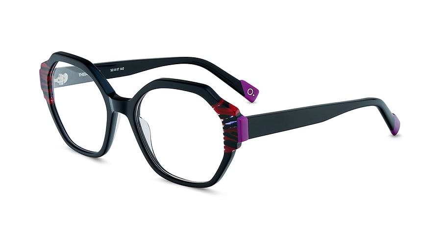 Das Bild zeigt die Korrektionsbrille THEIA BKPU von der Marke Etnia Barcelona in schwarz